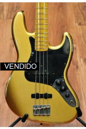 Fender Custom Shop '75 Jazz Bass Relic Aztec Gold